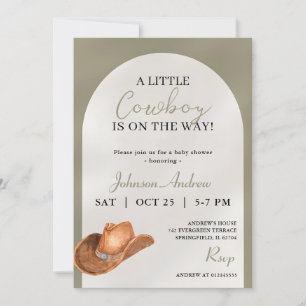 Personal rodeo Cowboy baby shower Invitation