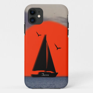 Personal Sailboat Name on Boat iPhone 11 Case