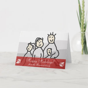 Personal Seasonal Greeting Photo Text Horizontal Holiday Card