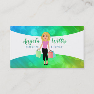 Personal Shopper Blonde lady logo Business Cards