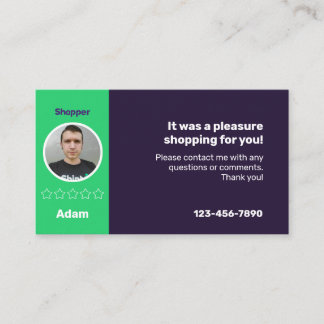 Personal Shopper Business Card