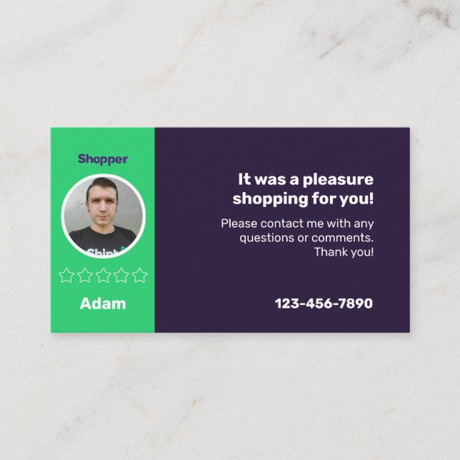 Personal Shopper Business Card (Front)