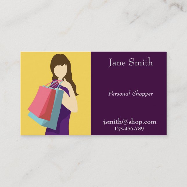 Personal Shopper stylish and fashionable Business Card (Front)