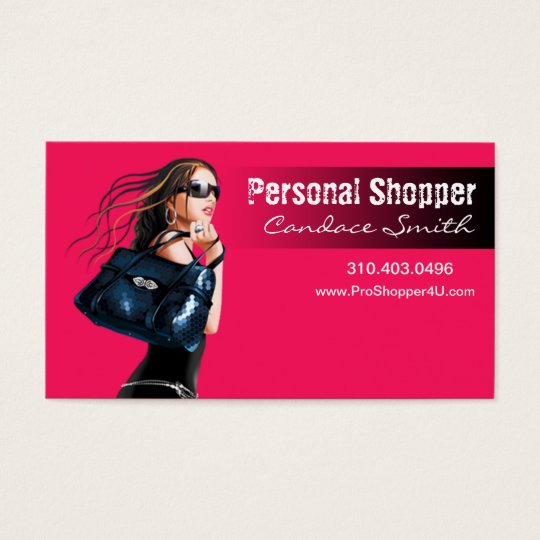 Personal Shopper, Stylist - "Glam Fashion Queen" Business Card