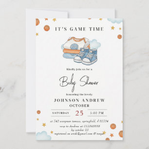 Personal Simple Basketball Baby Shower Invitation