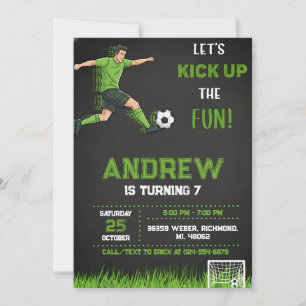 Personal Soccer Birthday Invitation