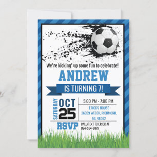 Personal Soccer Birthday Invitation
