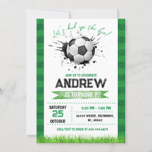 Personal Soccer Birthday Invitation