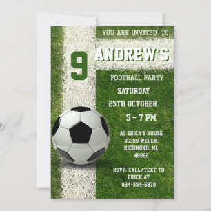 Personal Soccer Birthday Invitation