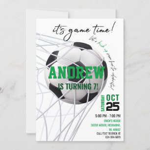 Personal Soccer Birthday Invitation