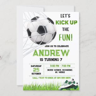 Personal Soccer Birthday Invitation