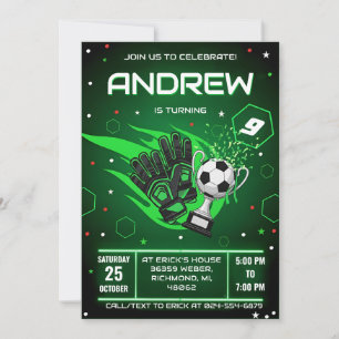 Personal Soccer Birthday Invitation