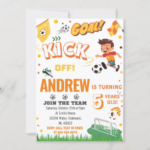 Personal Soccer Birthday Invitation
