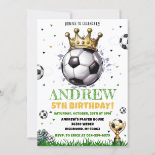 Personal Soccer Birthday Party Invitation