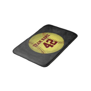Personal Softball Art Bath Mat