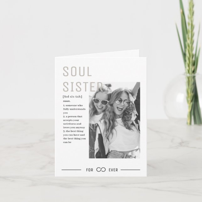 Personal Soul Sister Definition Birthday Card (Front)