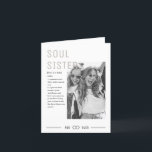 Personal Soul Sister Definition Birthday Card<br><div class="desc">Looking for a personalised and heartfelt way to wish your Soul Sister a happy birthday? Look no further than this Custom Soul Sister Definition Birthday Card. This card features a beautiful design that can be customised with your own personal definition of what a Soul Sister means to you. With our...</div>