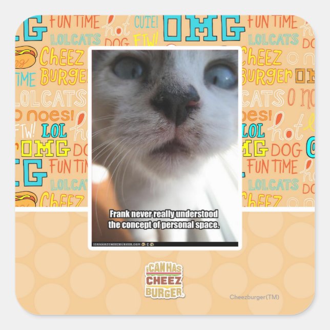 Personal Space Square Sticker (Front)