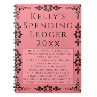 Personal Spending Ledger Elegant Budget Notebook