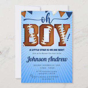 Personal Sports Football Baby Shower Invitation
