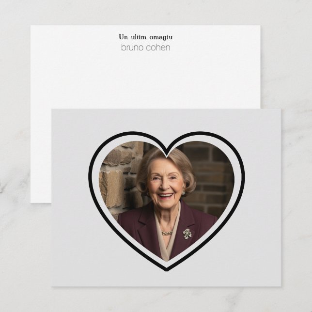 Personal Stationery: Rainbow Heart Invitation (Front/Back)