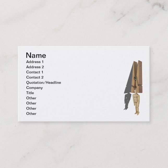 Personal Stress Business Card (Front)