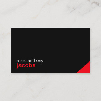 Personal Stylish Minimal Business Card 01 - Red