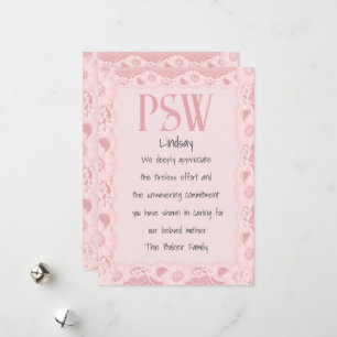 Personal Support Worker Holiday Card
