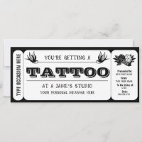 Personal Tattoo Ticket Gift Certificate Template