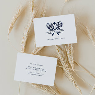 Personal Tennis Coach Minimalist Trainer Business Card