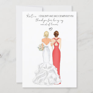 Personal Thank you for being my Maid of honour Invitation