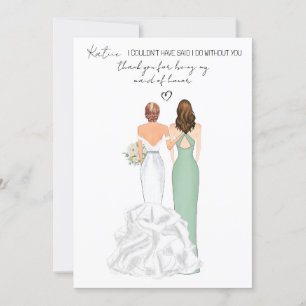 Personal Thank you for being my Maid of honour Invitation