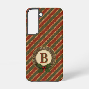 personal traditional colored Christmas striped Samsung Galaxy Case