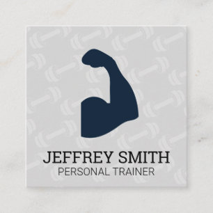 Personal Trainer Arm Flex Square Business Card