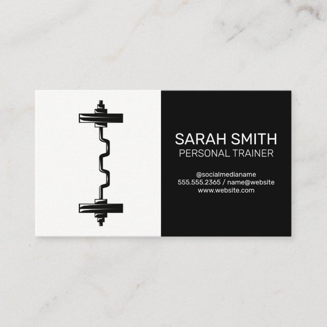 Personal Trainer | Barbell Business Card (Front)