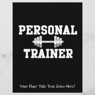 Personal Trainer Black and White Dumbell Training Flyer