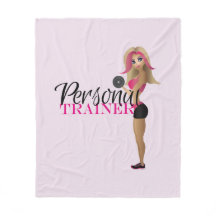 Personal Trainer Blonde Fleece Blanket