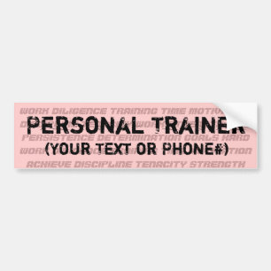 Personal trainer bumper sticker