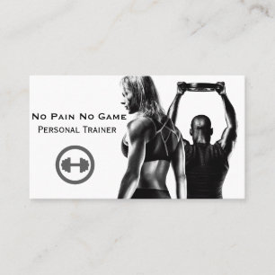 Personal trainer business business card