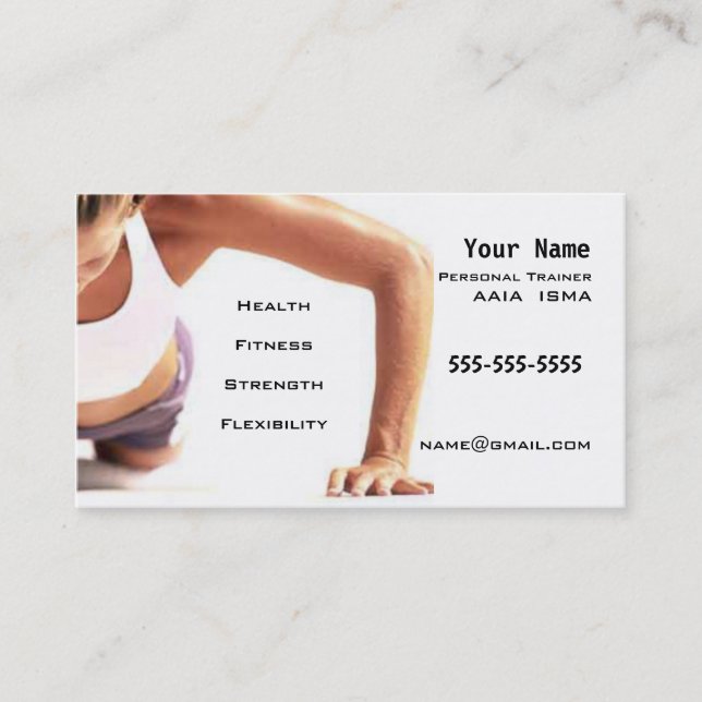 Personal Trainer Business Card (Front)
