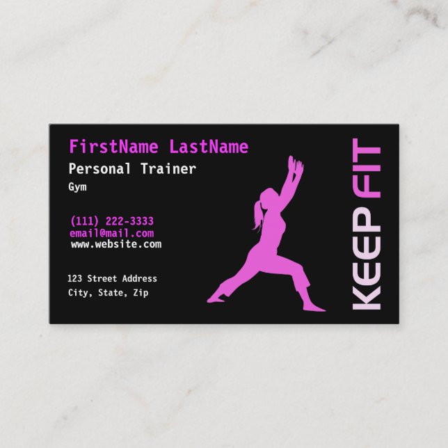 Personal Trainer Business Card (Front)