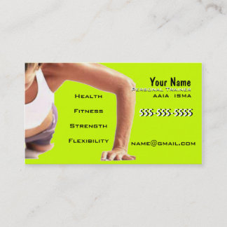 Personal Trainer Business Card