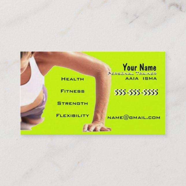 Personal Trainer Business Card (Front)