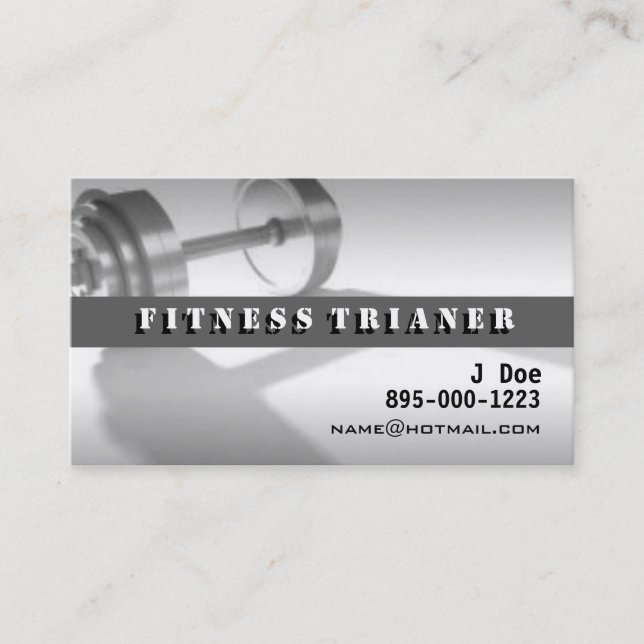 Personal Trainer Business Card (Front)