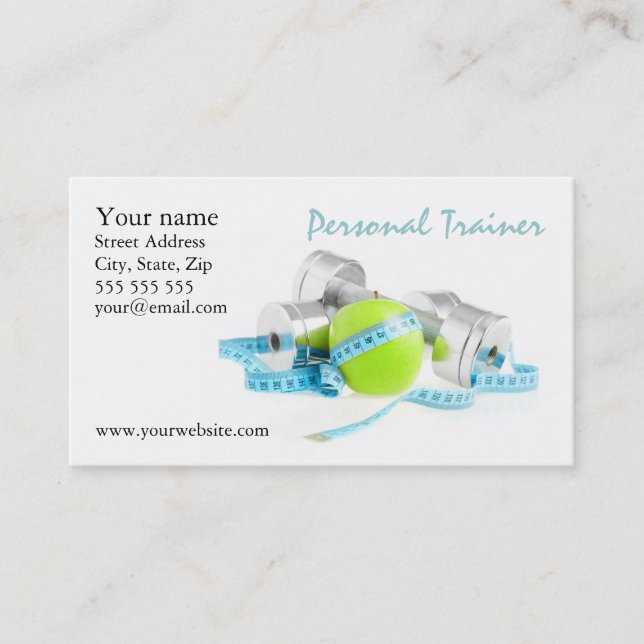 Personal Trainer business card (Front)