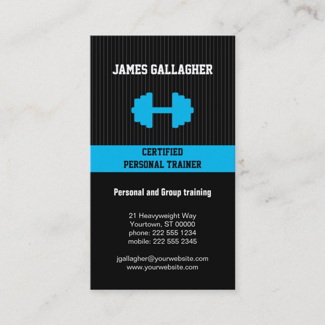 Personal Trainer Business Card (Front)
