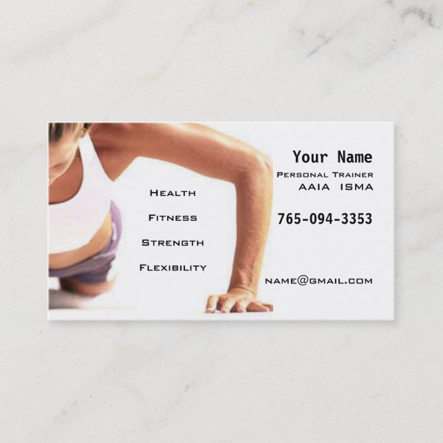 Personal Trainer Business Card (Front)