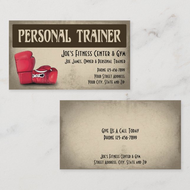 Personal Trainer Business Card (Front/Back)