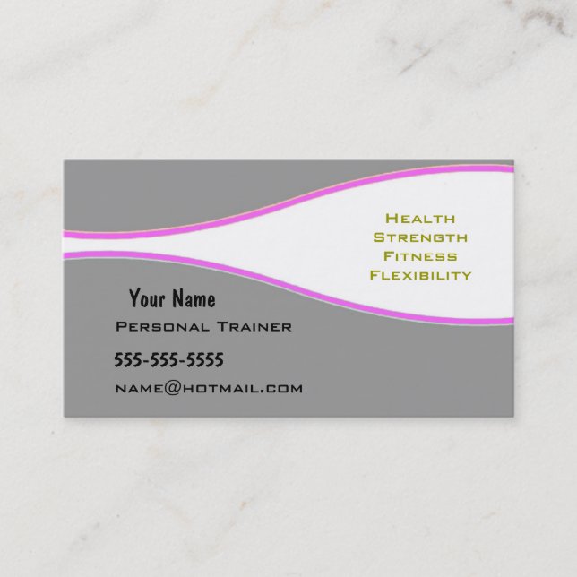 Personal Trainer Business Card (Front)