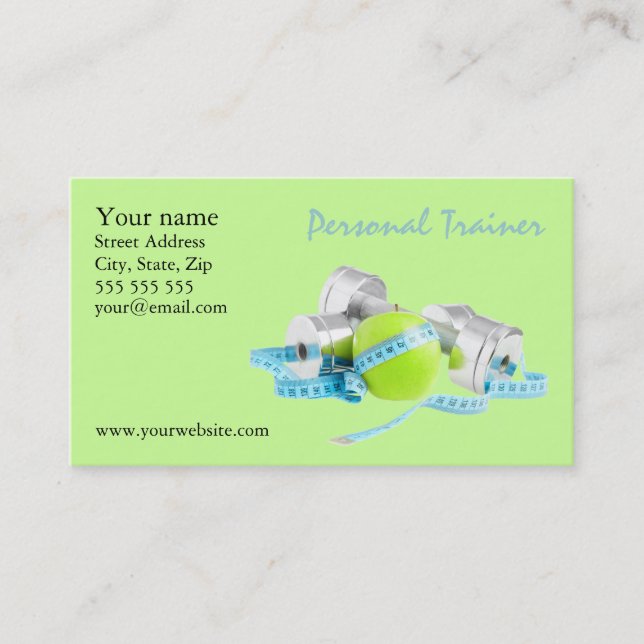 Personal Trainer business card (Front)